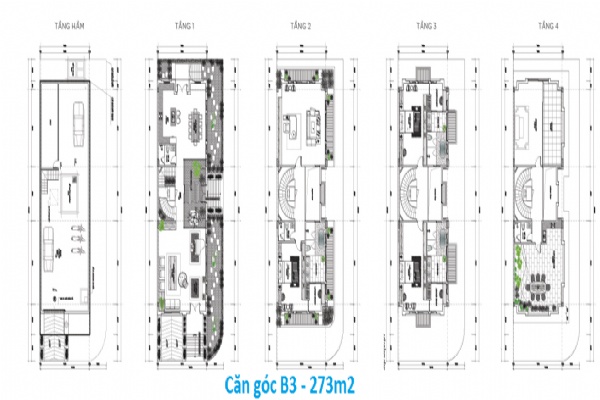 Shophouse for rent at Sunshine City. Cornor one. 273sqr