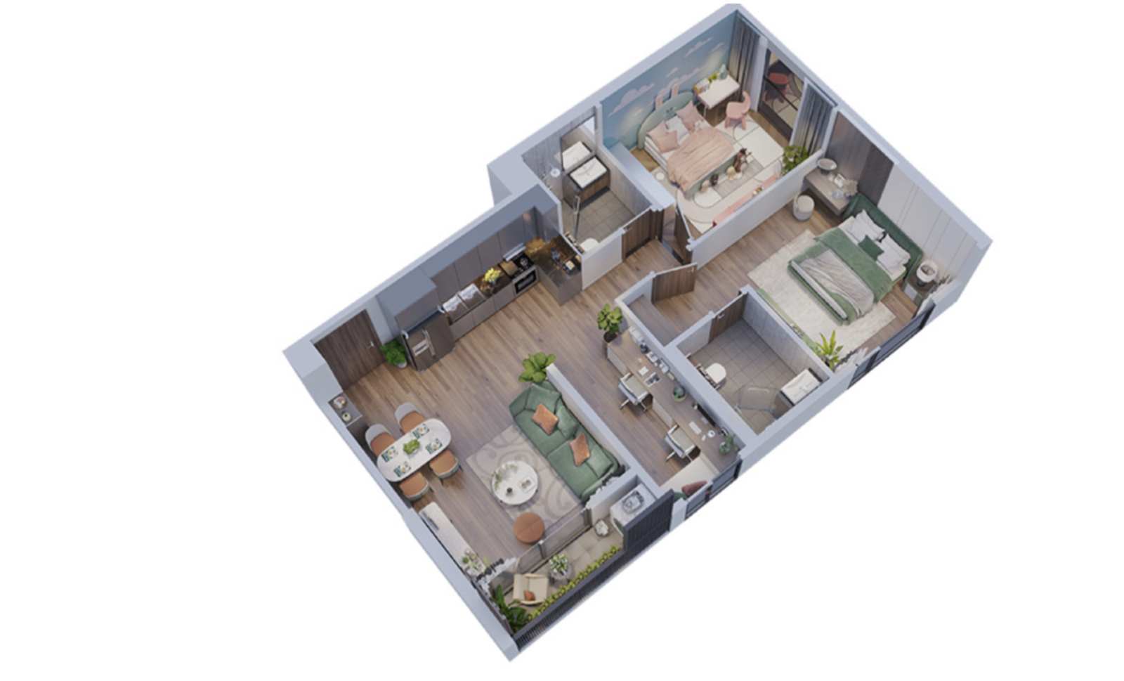 The design of apartments in The Canopy Residences 