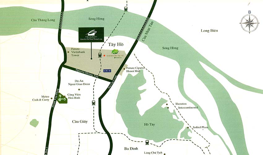 Location of Grand Gardenville Tay Ho