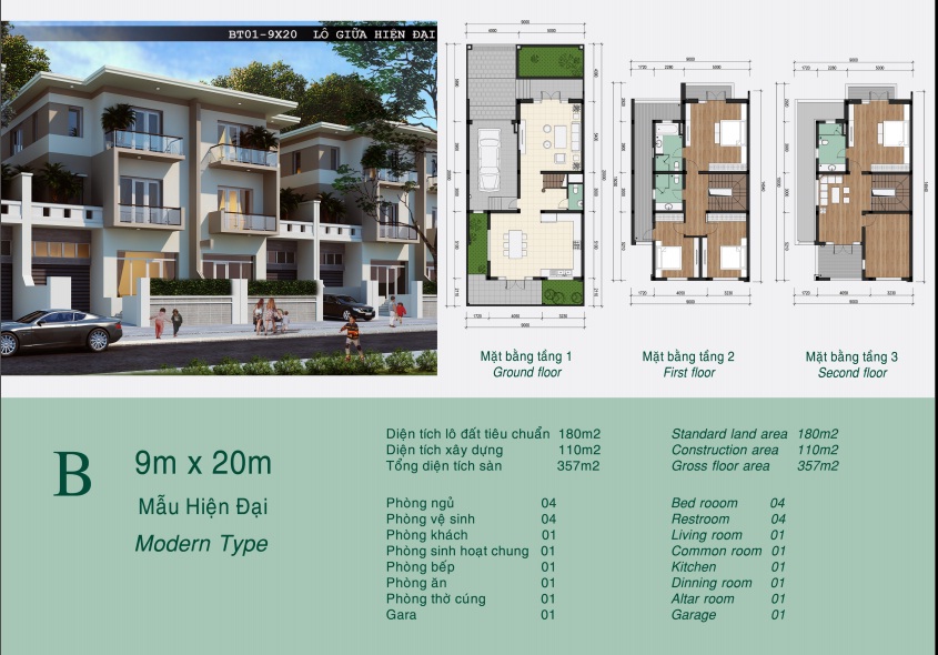 Floor plan of Grand Gardenville villas