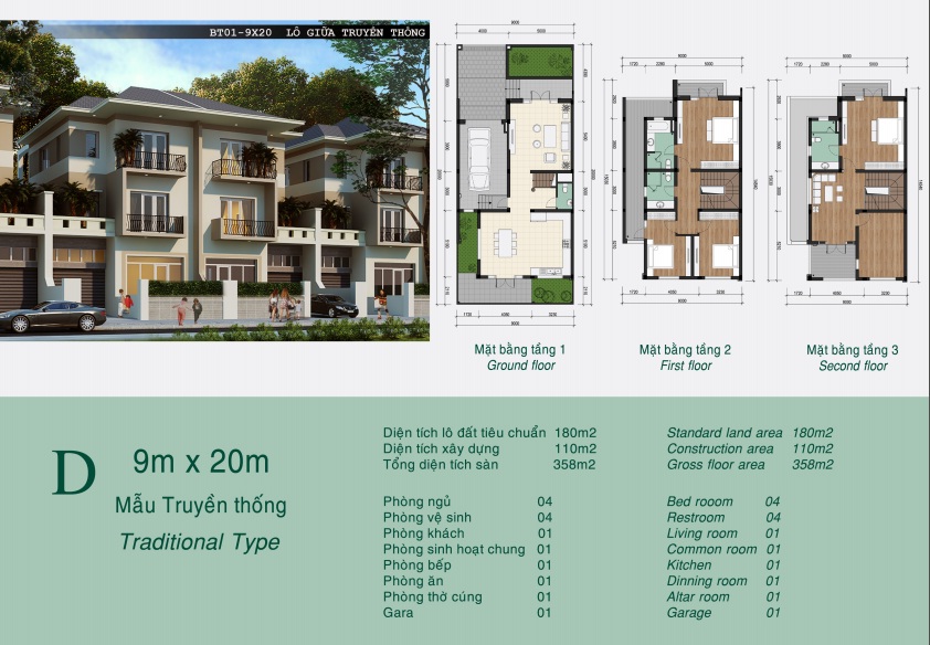 Floor plan of Grand Gardenville villas