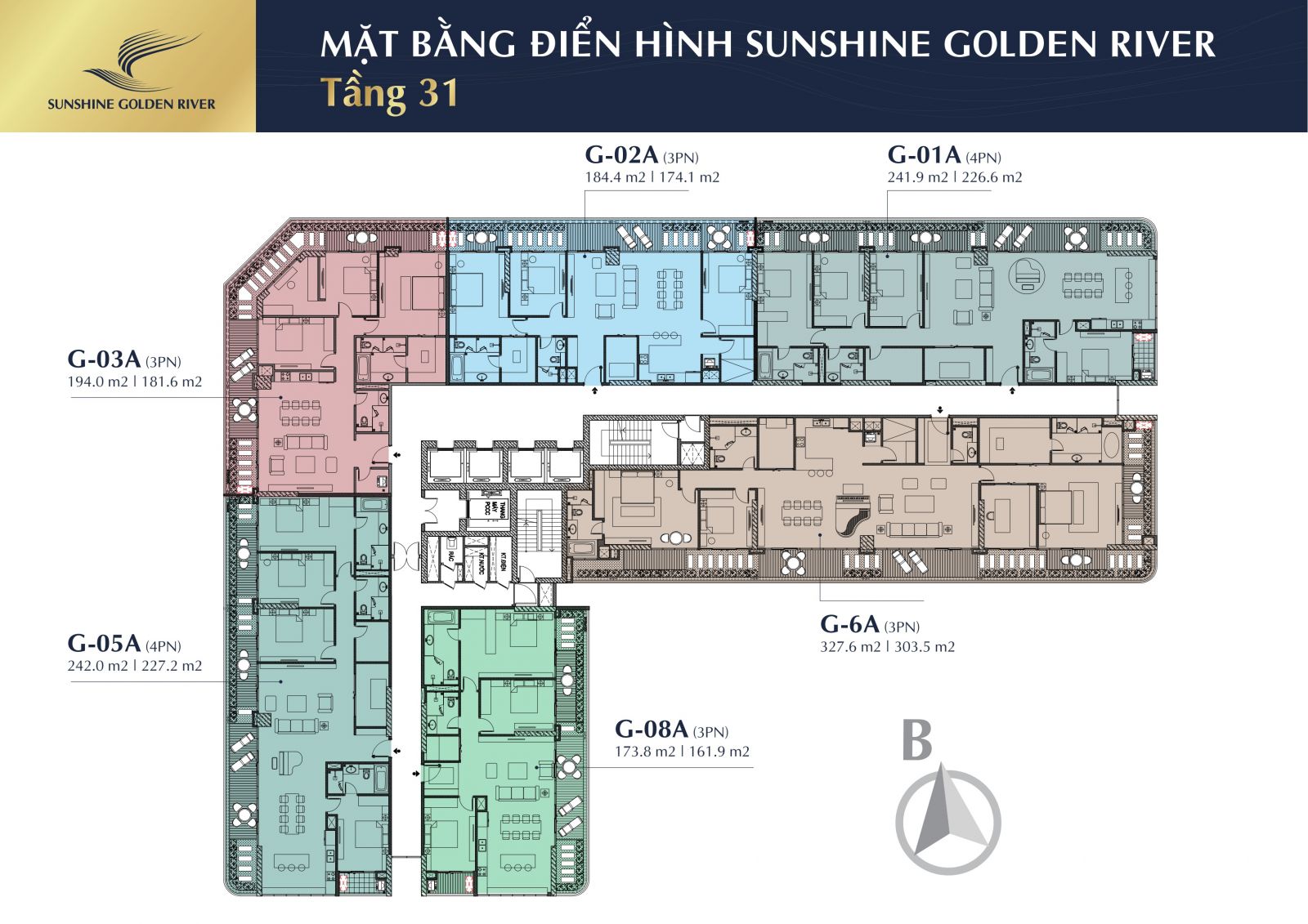 The floor plan of Sunshine Golden River