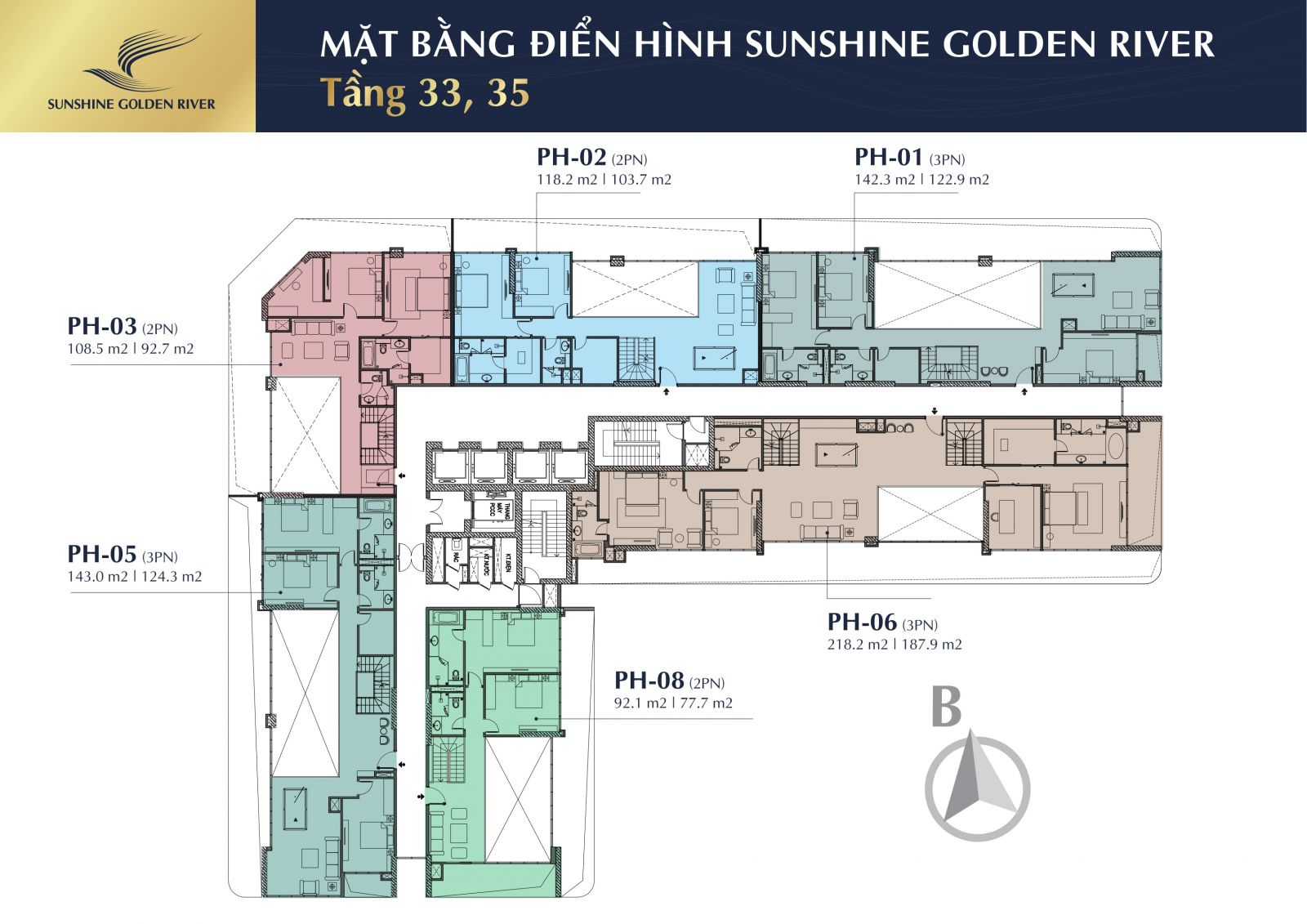 The floor plan of Sunshine Golden River
