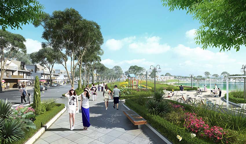 Walking park in Grand Gardenville Tay Ho