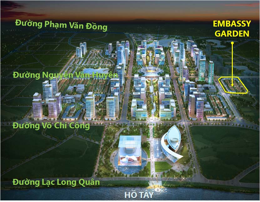 Location of Embassy Garden